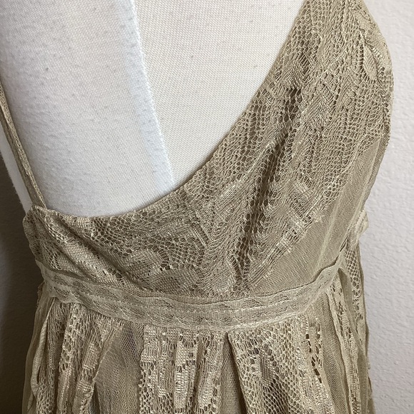 Anna Sui Lace & Tulle Babydoll Dress Midi Sz 12 - Picture 4 of 12